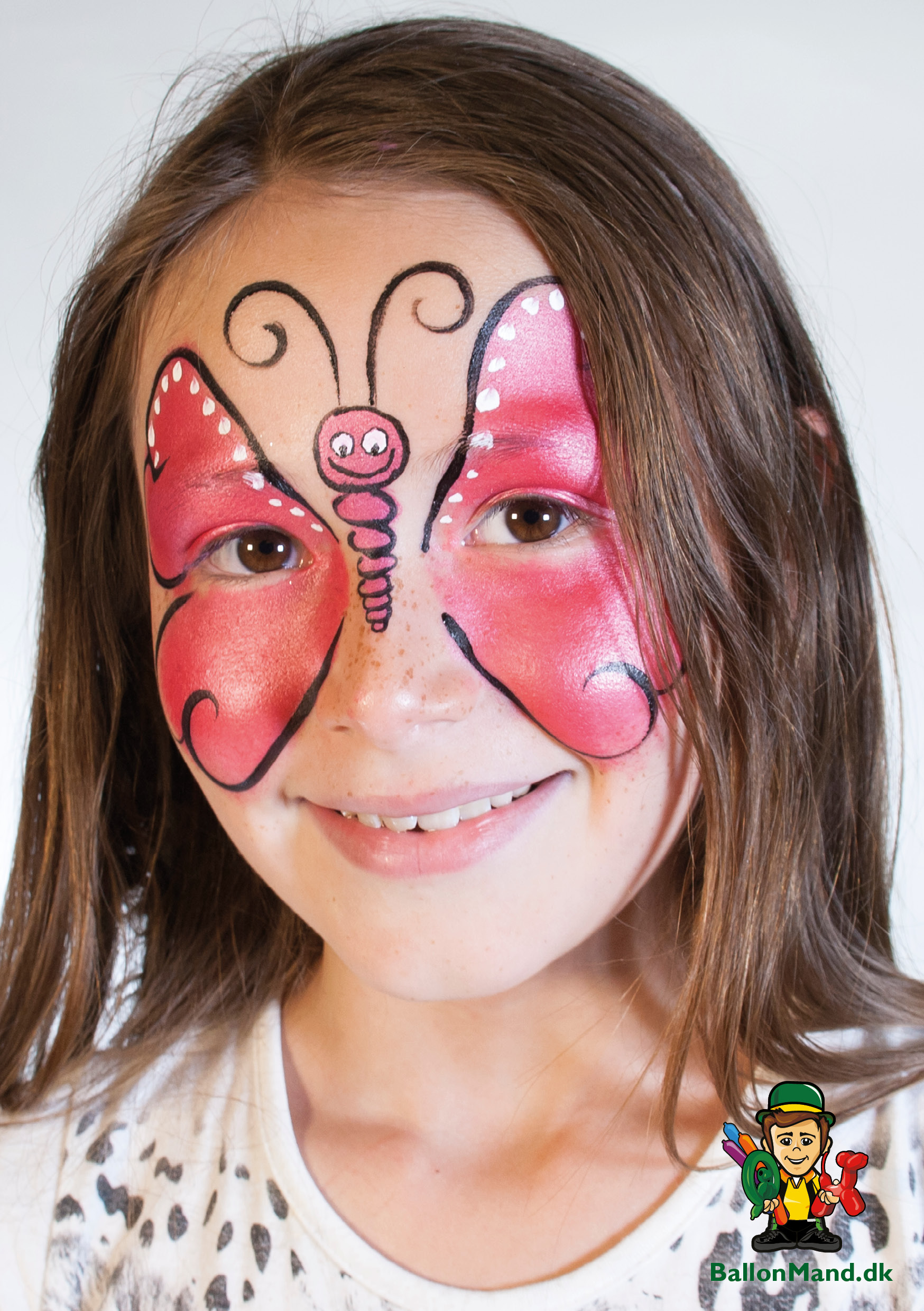 Ansigtsmaling - sommerfugl fullface af Kim