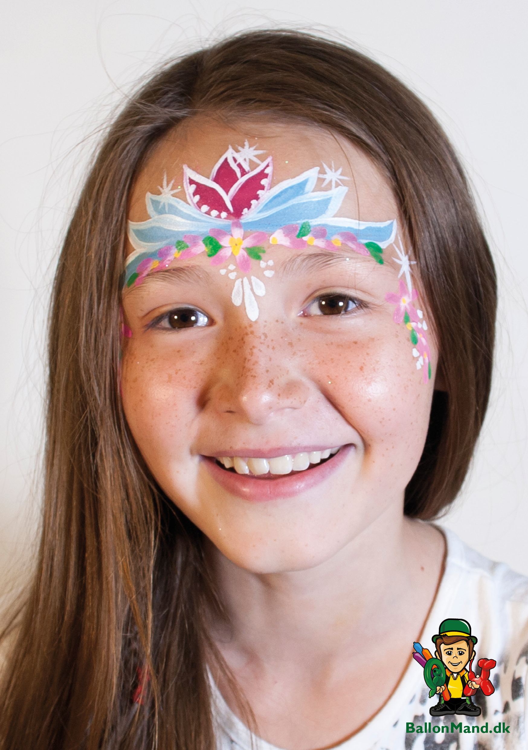 Ansigtsmaling - blomster tiara af Kim